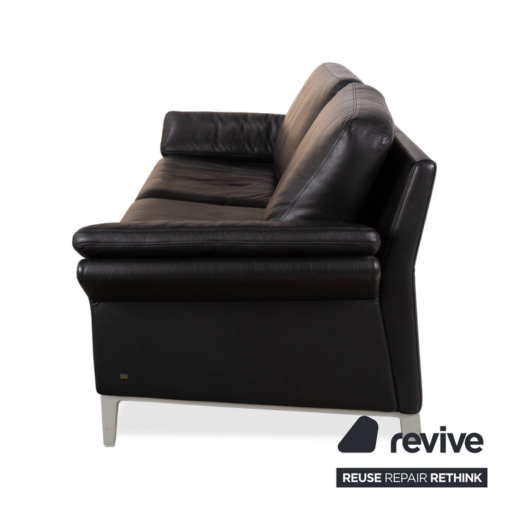 Rolf Benz 3300 Leder Zweisitzer Schwarz Sofa Couch
