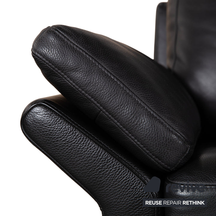 Rolf Benz 3300 Leder Zweisitzer Schwarz Sofa Couch