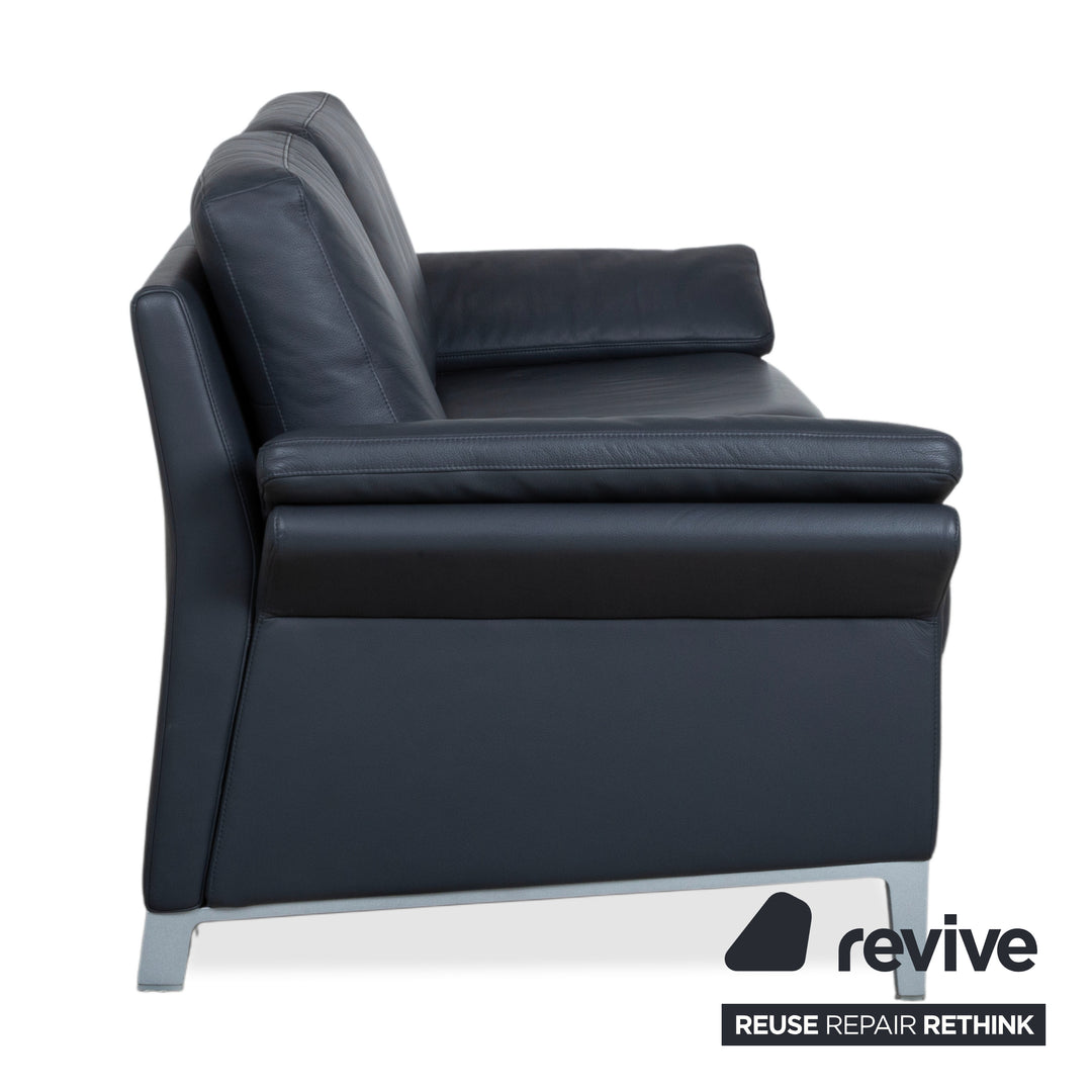 Rolf Benz 3300 Leder Zweisitzer Schwarz Sofa Couch