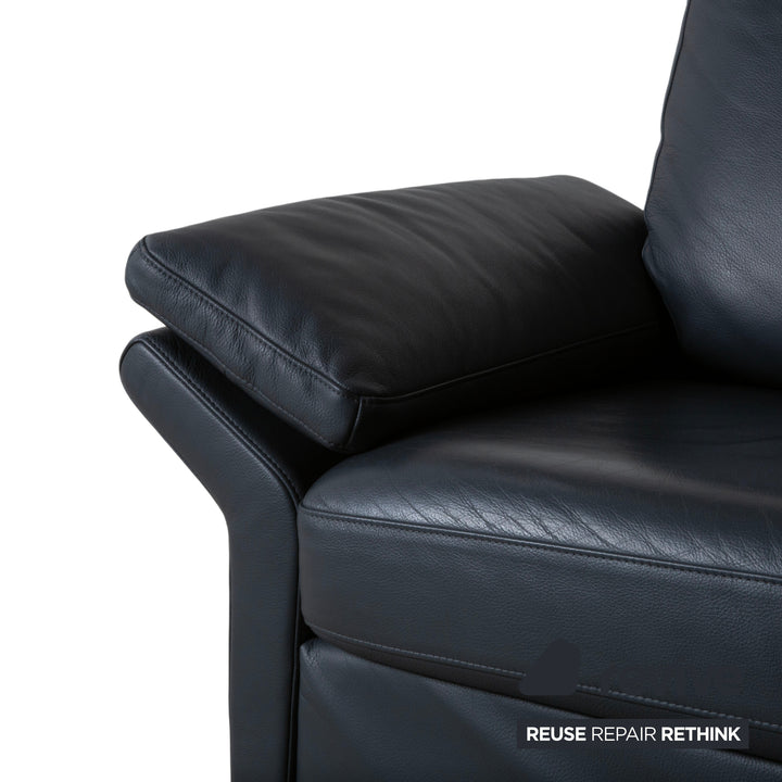 Rolf Benz 3300 Leder Zweisitzer Dunkelblau Sofa Couch