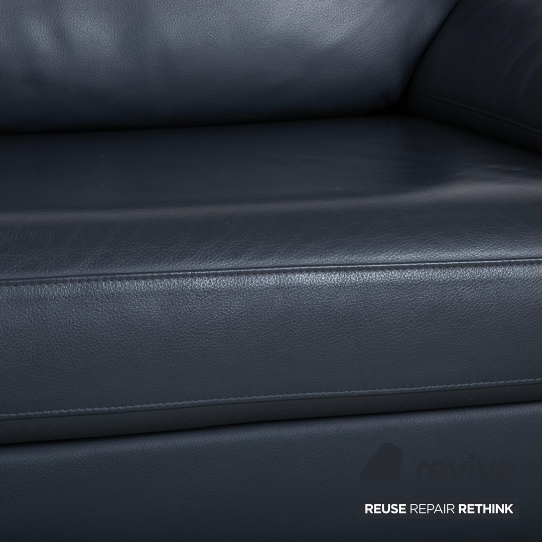 Rolf Benz 3300 Leder Zweisitzer Schwarz Sofa Couch