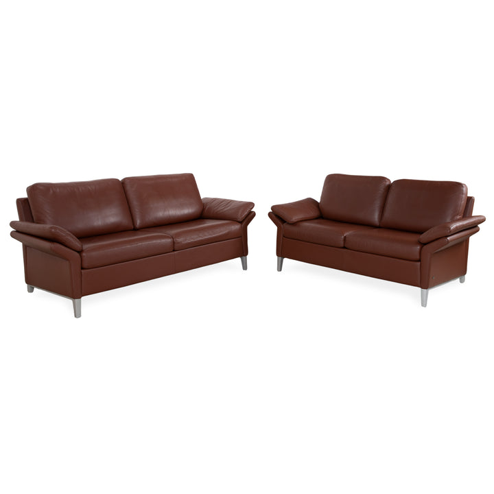 Rolf Benz 3300 Two-Seater Three-Seater Leather Sofa Brown Couch