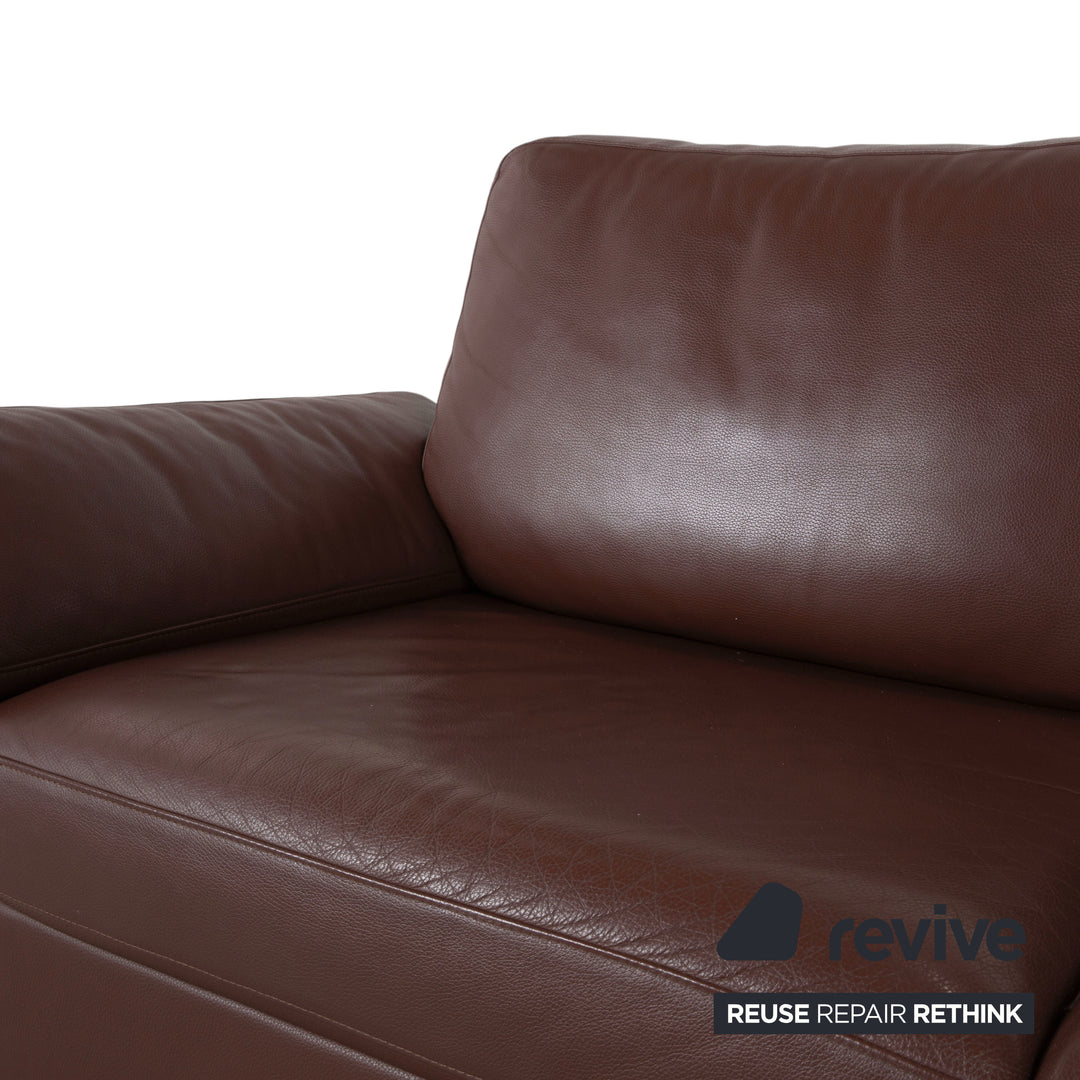 Rolf Benz 3300 Two-Seater Three-Seater Leather Sofa Brown Couch