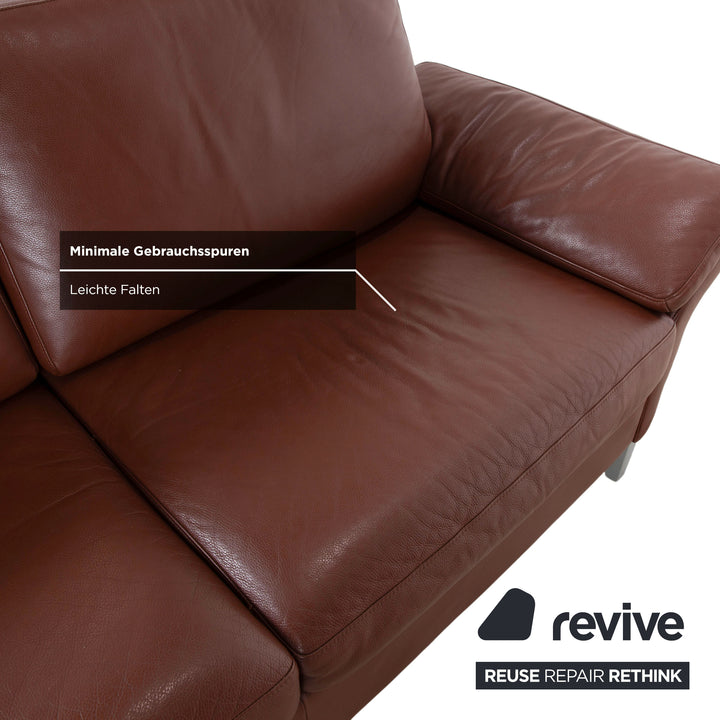 Rolf Benz 3300 Zweisitzer Dreisitzer Leder Sofa Braun Couch
