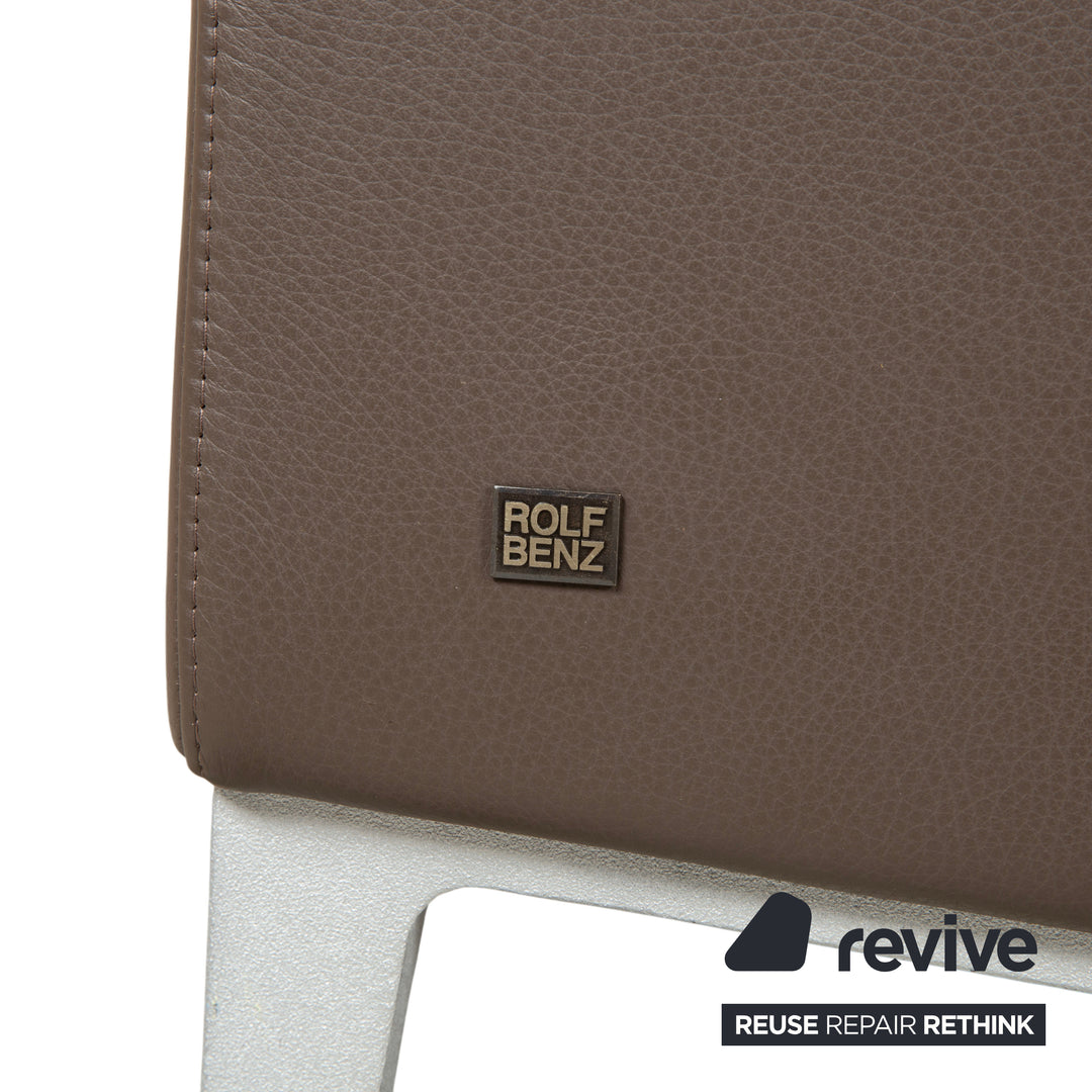 Rolf Benz 3300 Two-Seater Leather Sofa Brown Grey Couch