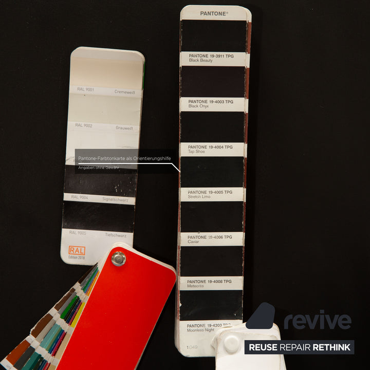 Rolf Benz 333 Leather Three Seater Black Sofa Couch