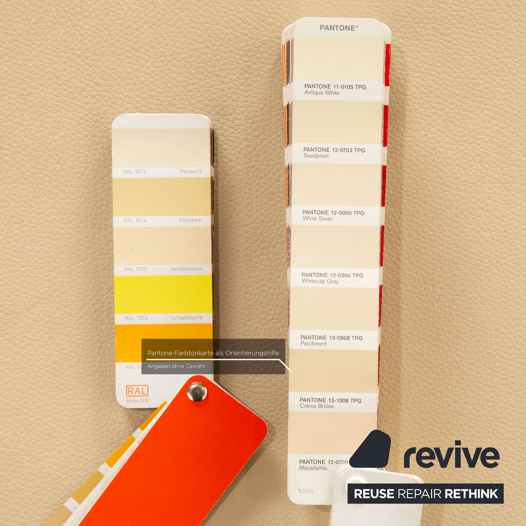 Rolf Benz 3330 leather stool cream