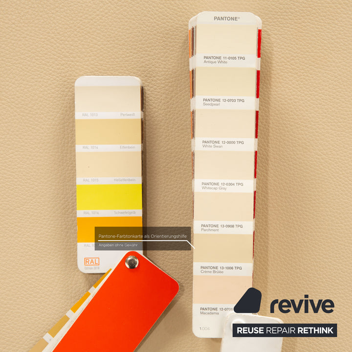 Rolf Benz 3330 leather stool cream