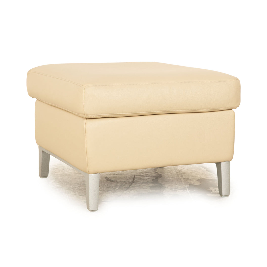 Rolf Benz 3330 leather stool cream