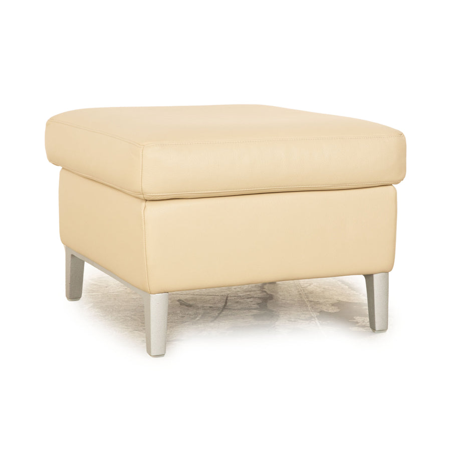 Rolf Benz 3330 leather stool cream