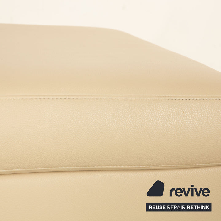 Rolf Benz 3330 leather stool cream