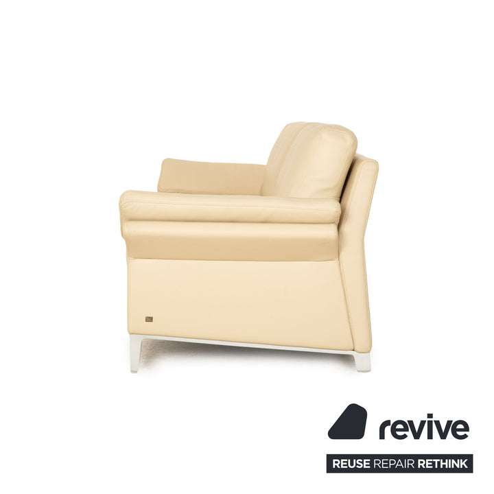 Rolf Benz 3330 leather sofa set cream three-seater stool couch