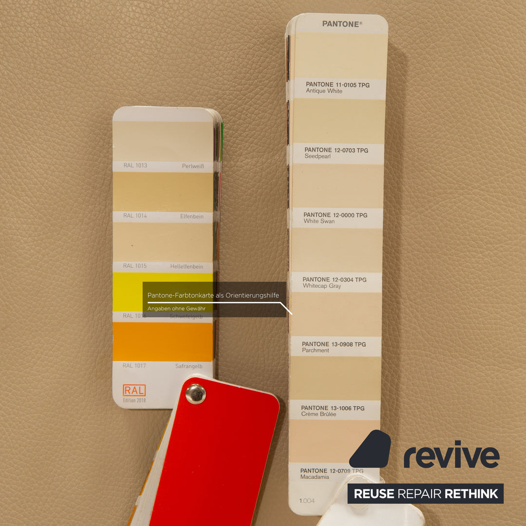 Rolf Benz 3330 leather sofa set cream three-seater stool couch