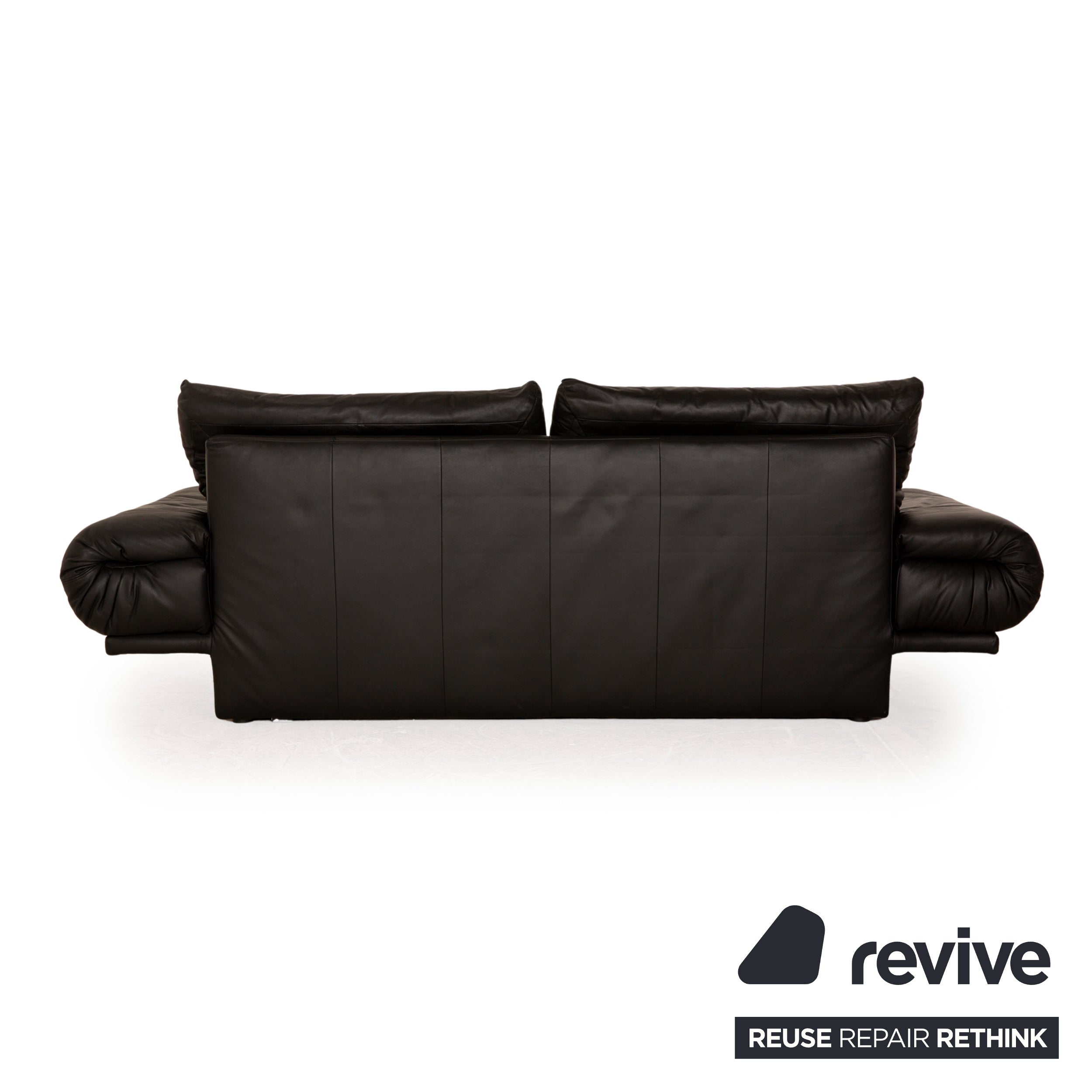 Rolf Benz Dreisitzer 345 Schwarz Leder - 2. Hand - Revive.de