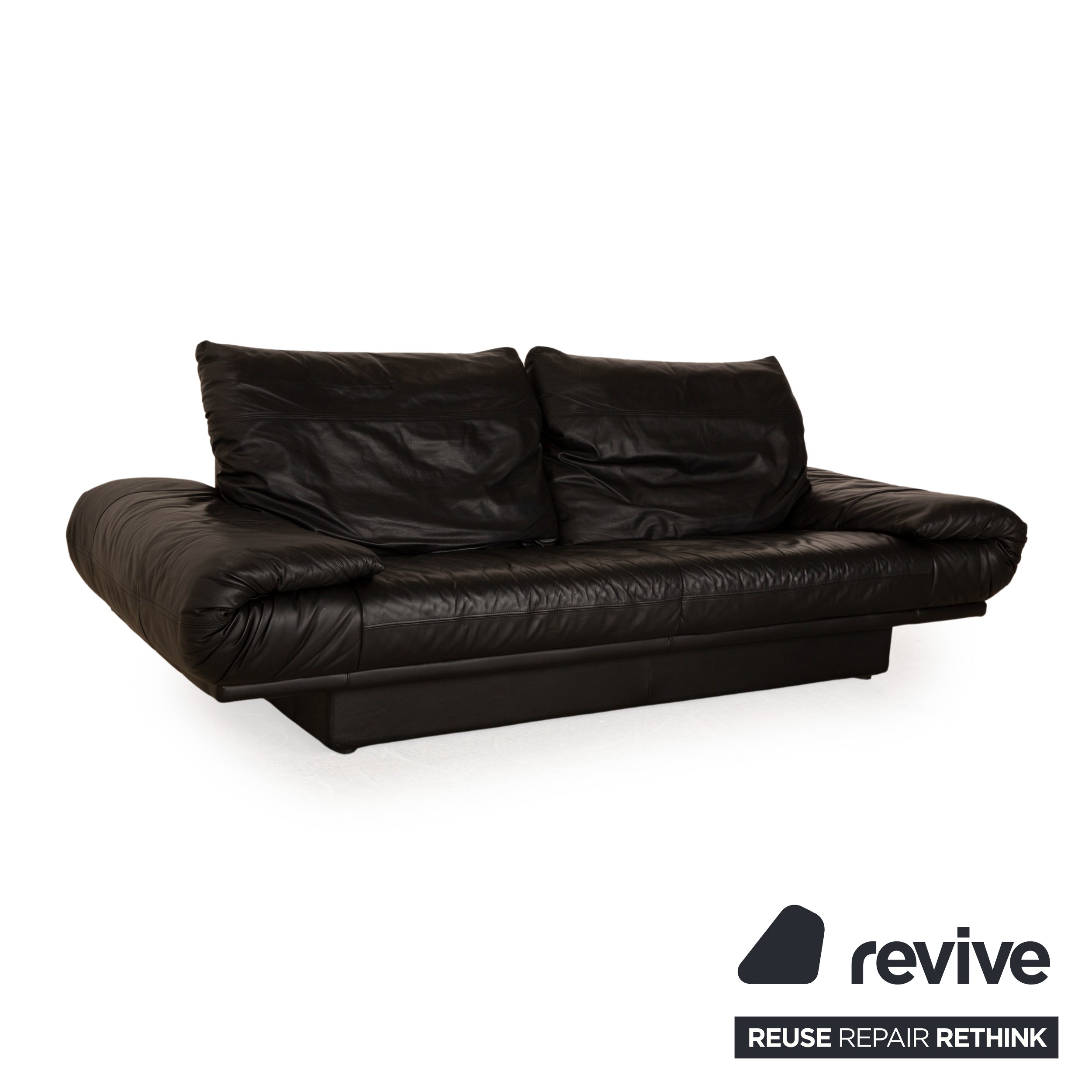 Rolf Benz Dreisitzer 345 Schwarz Leder - 2. Hand - Revive.de