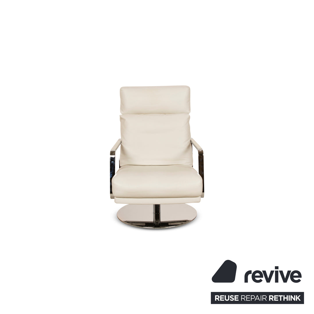 Rolf Benz 345 Leather Armchair White