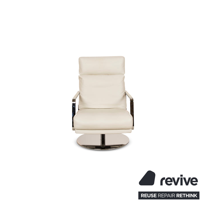 Rolf Benz 345 Leather Armchair White