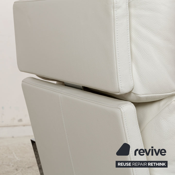 Rolf Benz 345 Leather Armchair White