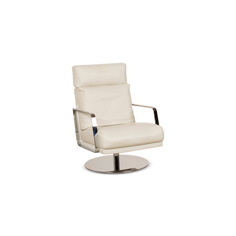 Rolf Benz 345 Leather Armchair White