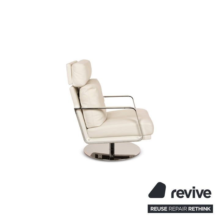 Rolf Benz 345 Leather Armchair White