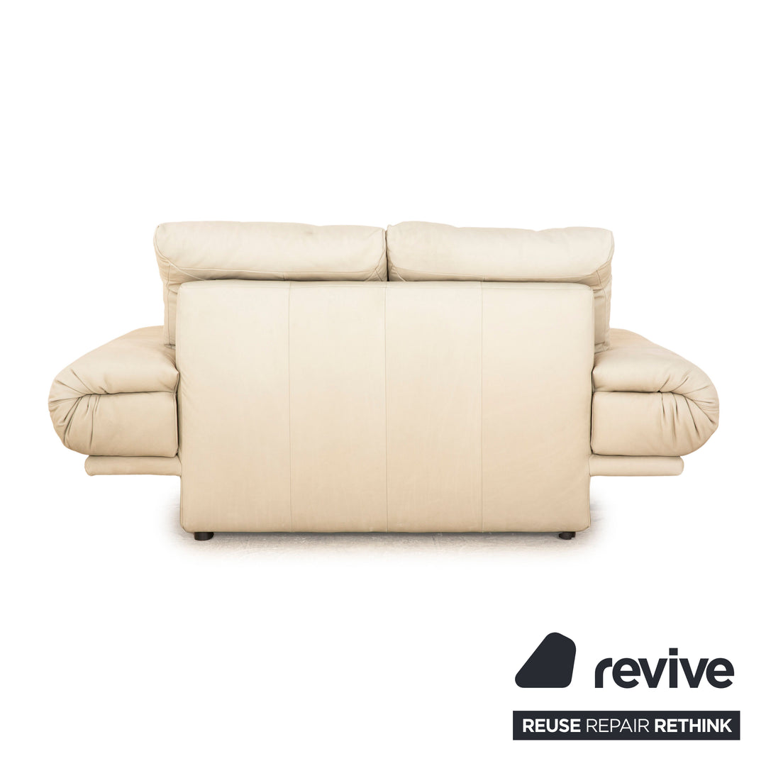 Rolf Benz 345 Leather Two Seater Beige Grey Sofa Couch