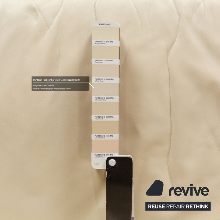 Canapé deux places en cuir crème Rolf Benz 345