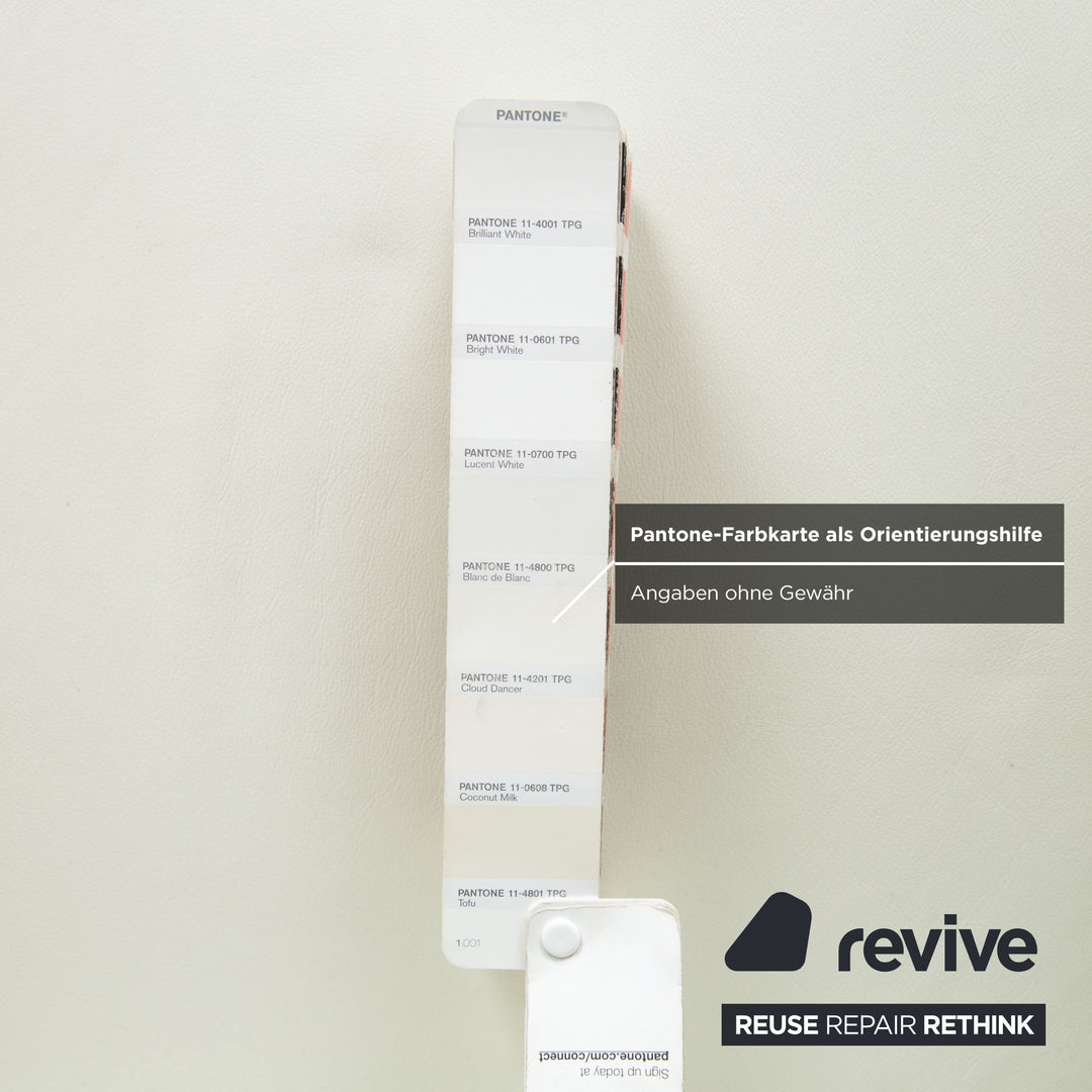 Fauteuil en cuir Rolf Benz 350 blanc crème