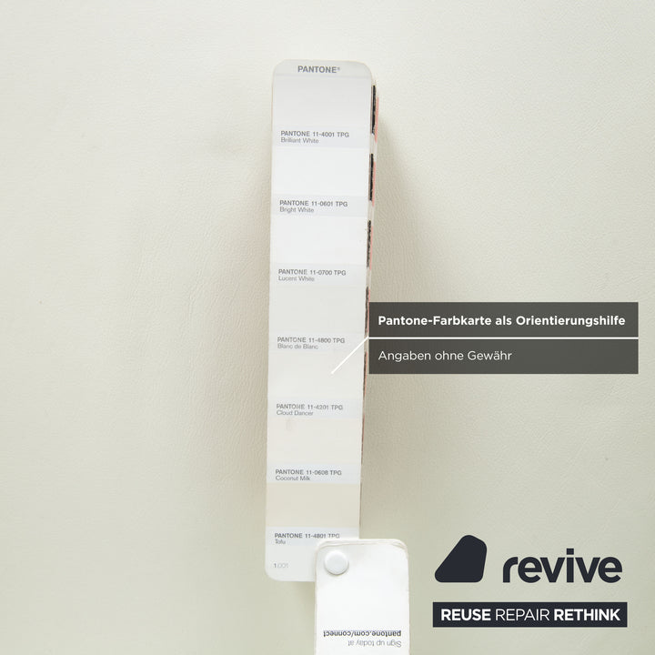 Fauteuil en cuir Rolf Benz 350 blanc crème