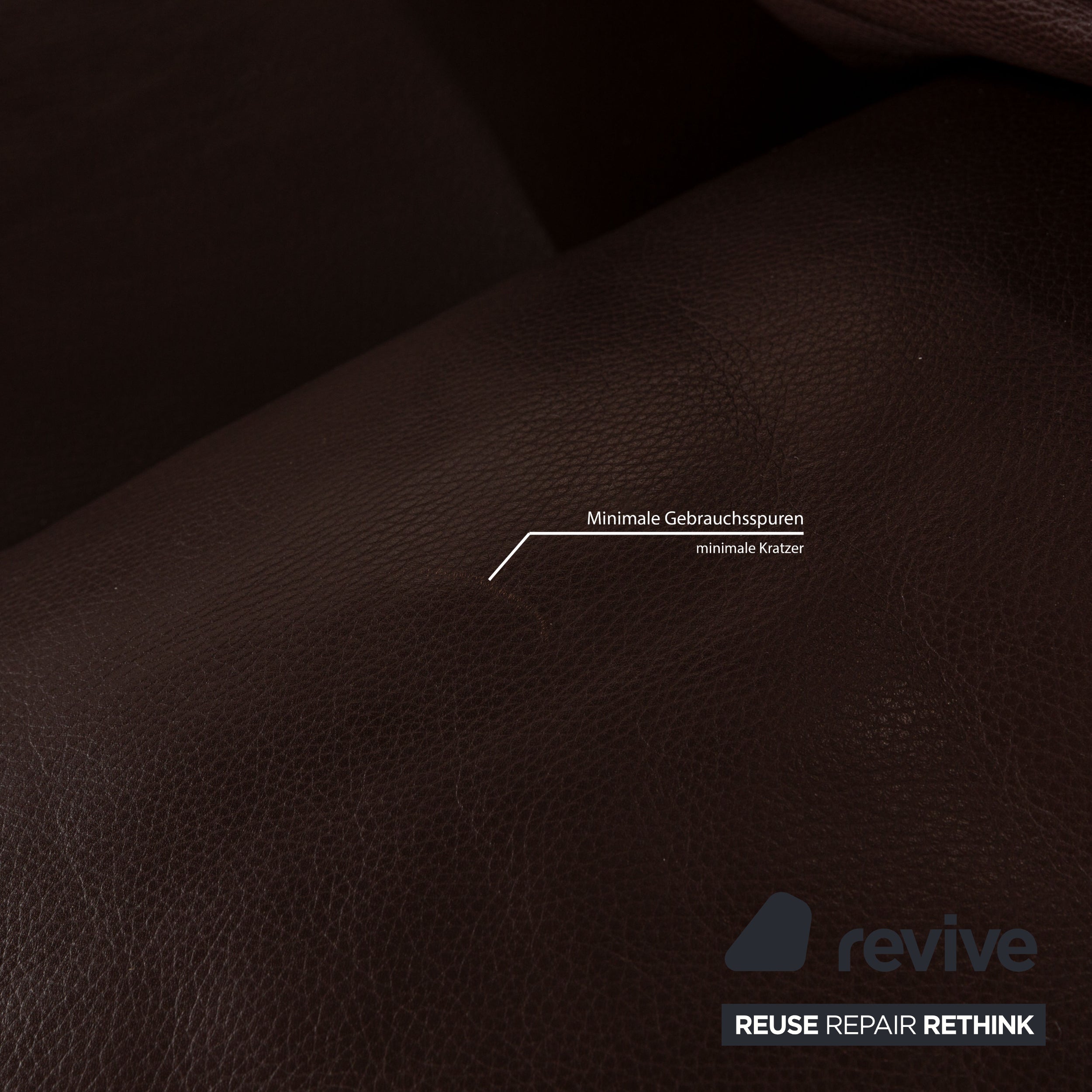 Rolf Benz 355 Leder Dreisitzer Braun manuelle Funktion Sofa Couch