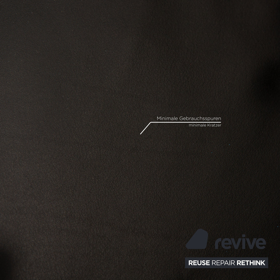 Rolf Benz 355 Leder Dreisitzer Schwarz Sofa Couch