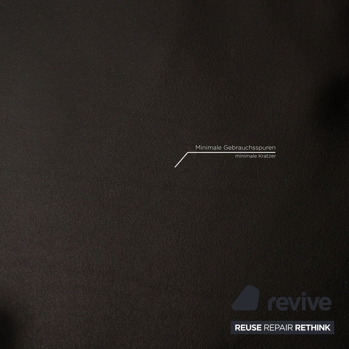 Rolf Benz 355 Leder Dreisitzer Schwarz Sofa Couch