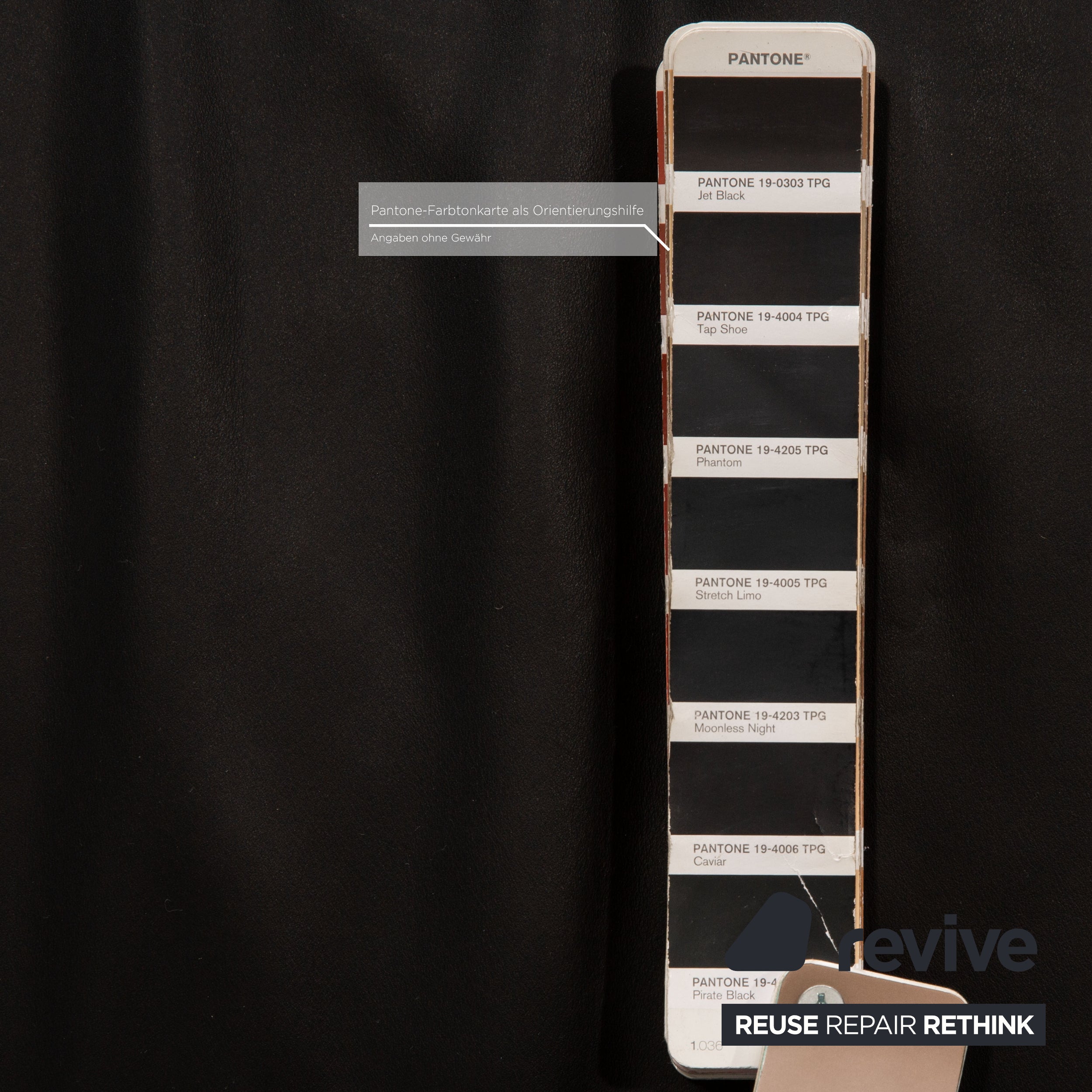 Canapé trois places en cuir noir Rolf Benz 355