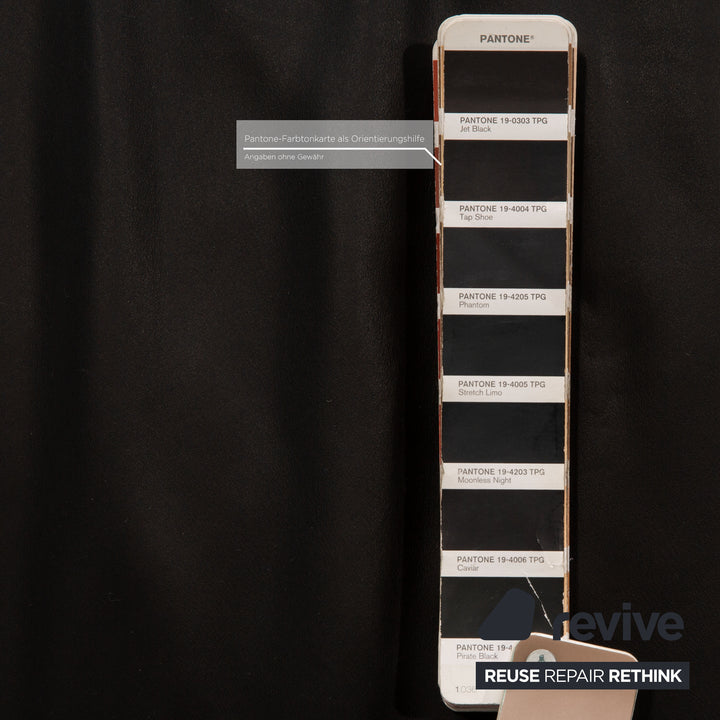 Rolf Benz 355 Leder Dreisitzer Schwarz Sofa Couch