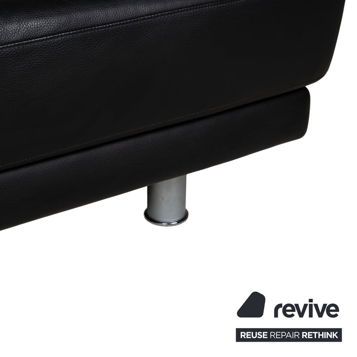 Rolf Benz 355 Leder Zweisitzer Schwarz manuelle Funktion Sofa Couch