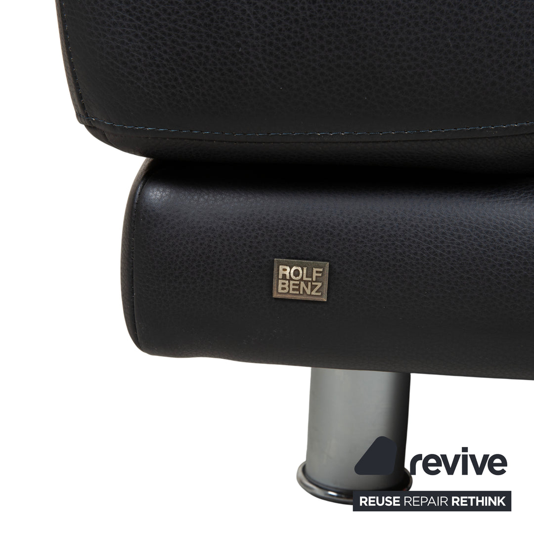 Rolf Benz 355 Leder Zweisitzer Schwarz manuelle Funktion Sofa Couch