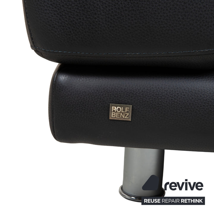 Rolf Benz 355 Leder Zweisitzer Schwarz manuelle Funktion Sofa Couch