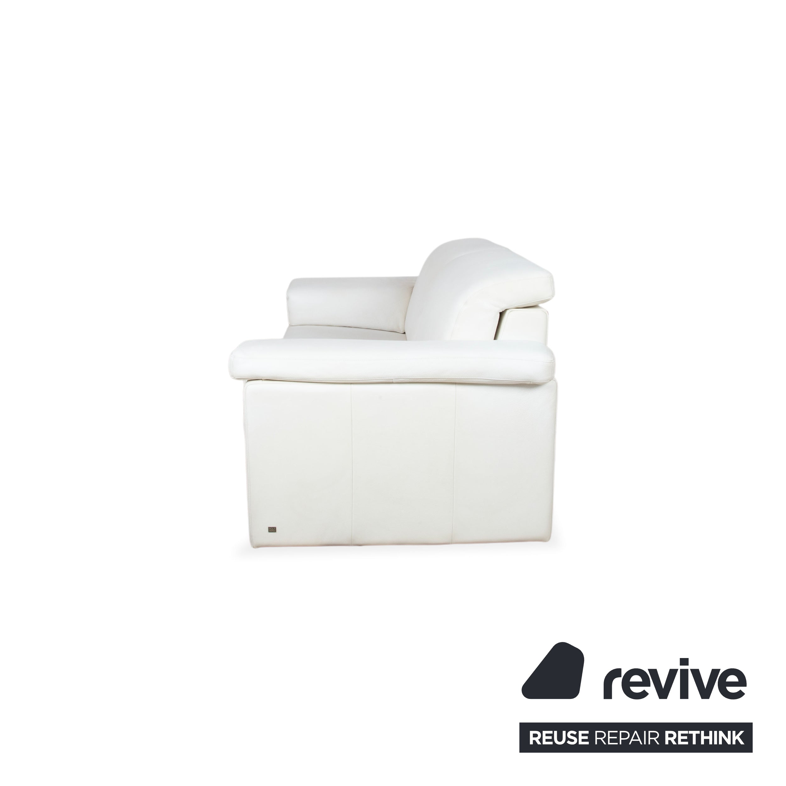Rolf Benz 4000 Garnitur 2x Zweisitzer Leder Sofa Creme Weiß Couch