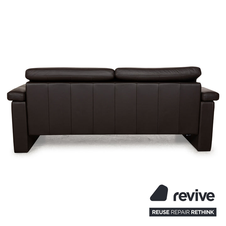 Rolf Benz 4000 Leather Three-Seater Brown Sofa Couch