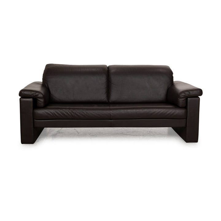 Rolf Benz 4000 Leather Three-Seater Brown Sofa Couch