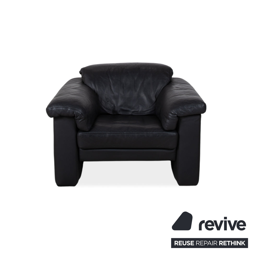 Rolf Benz 4000 Leather Armchair Black