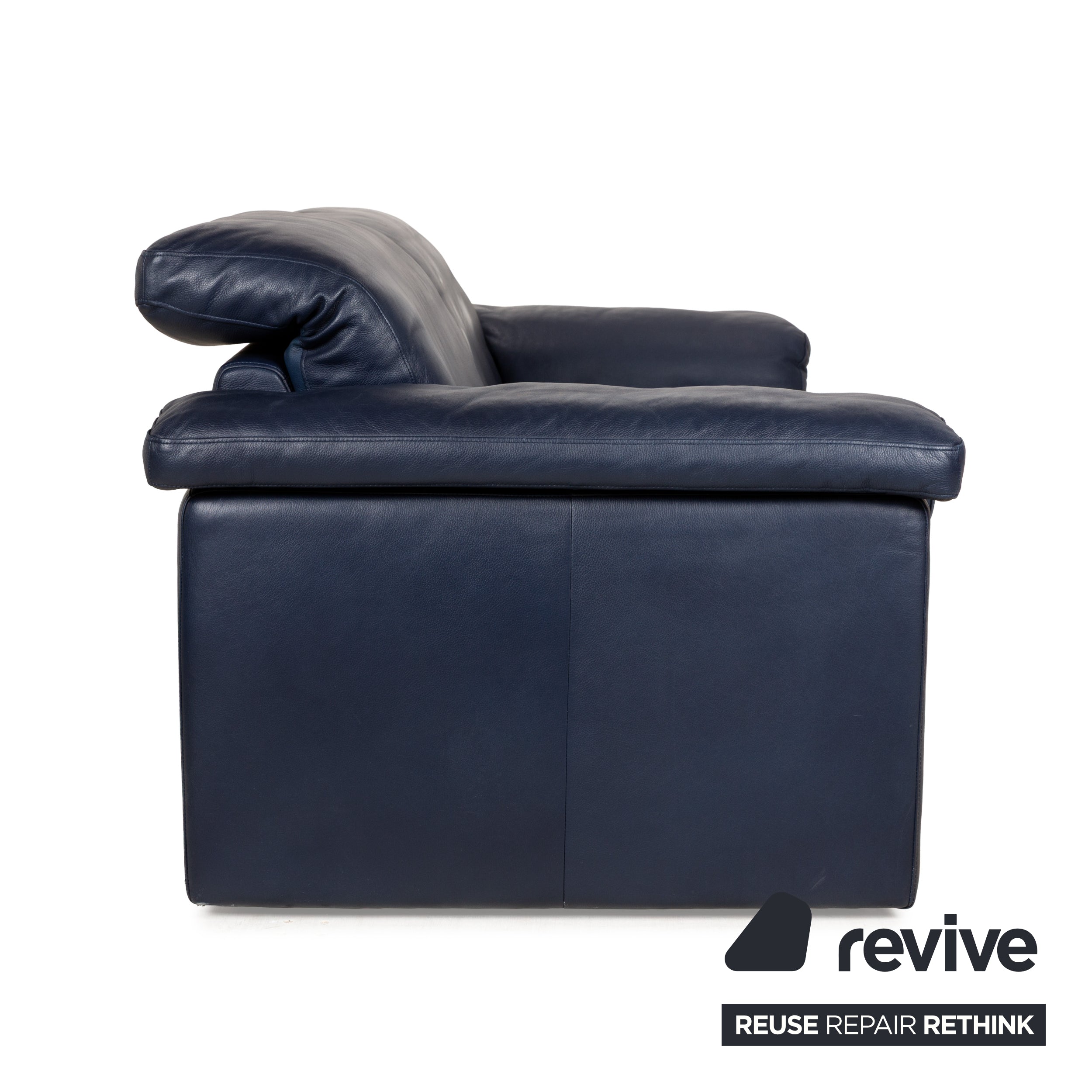 Rolf Benz 4000 Leder Zweisitzer Blau Dunkelblau Sofa Couch manuelle Funktion