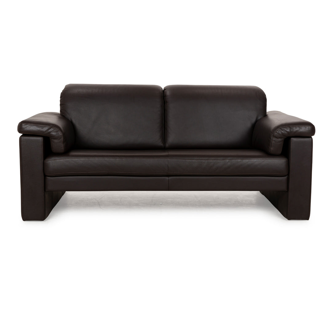 Rolf Benz 4000 Leather Two-Seater Brown Sofa Couch