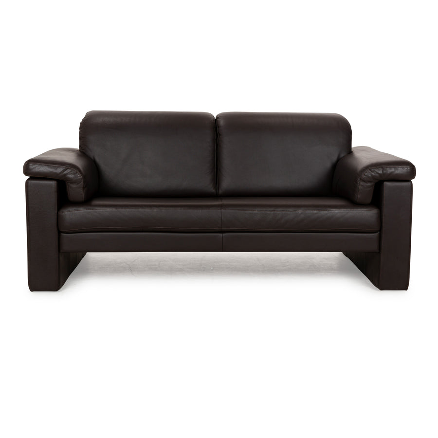 Rolf Benz 4000 Leather Two-Seater Brown Sofa Couch