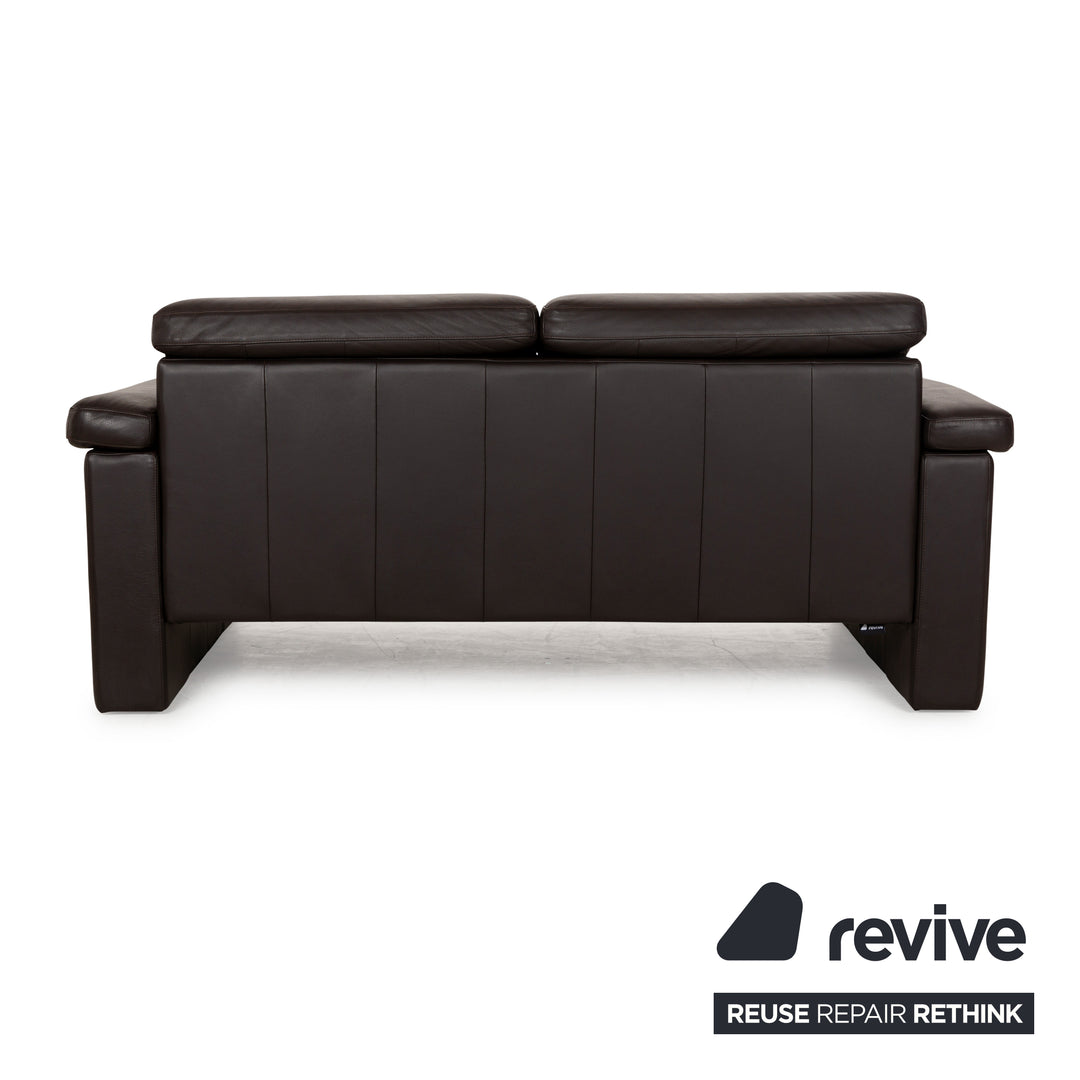 Rolf Benz 4000 Leather Two-Seater Brown Sofa Couch