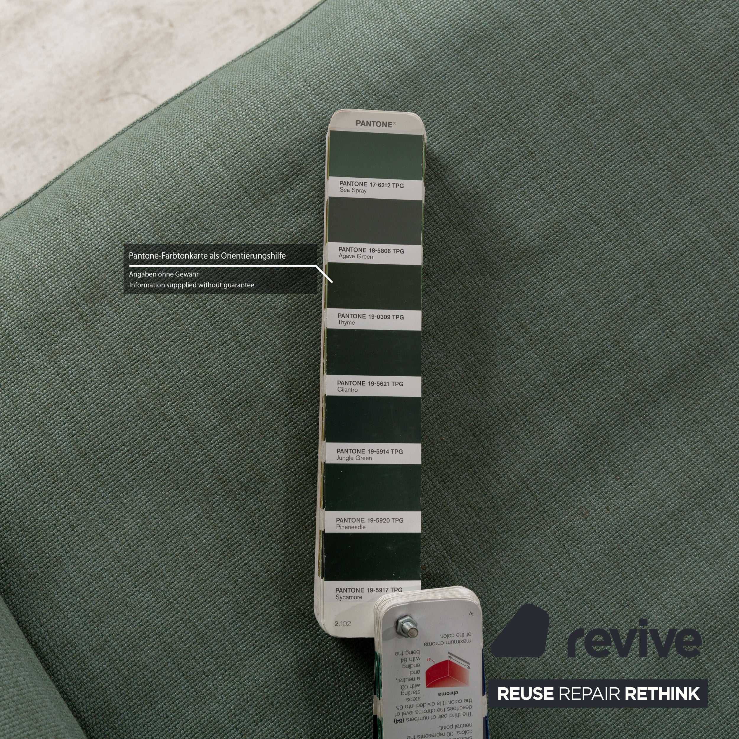 Rolf Benz 4000 Stoff Zweisitzer Grün Blau manuelle Funktion Sofa Couch