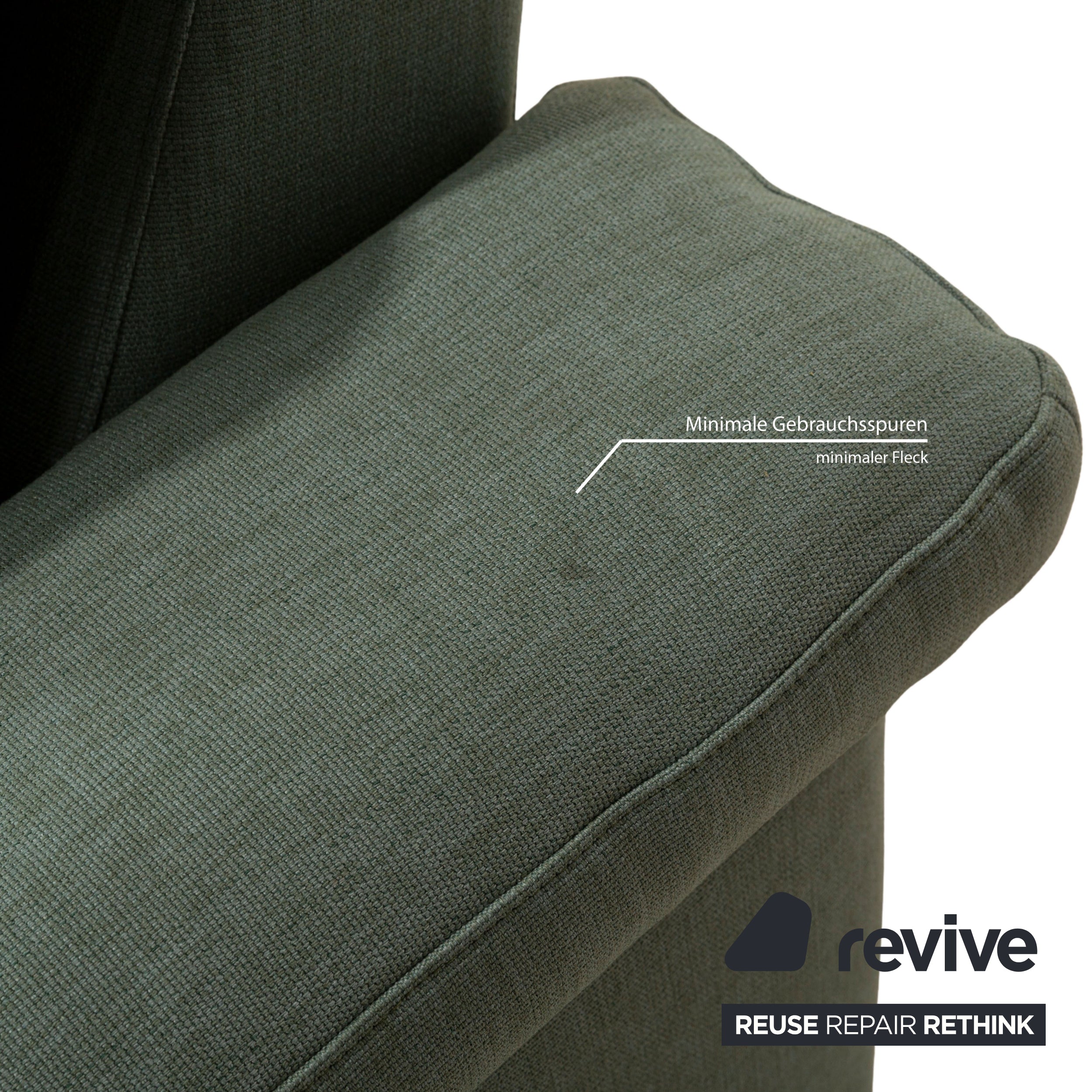 Rolf Benz 4000 Stoff Zweisitzer Grün Blau manuelle Funktion Sofa Couch