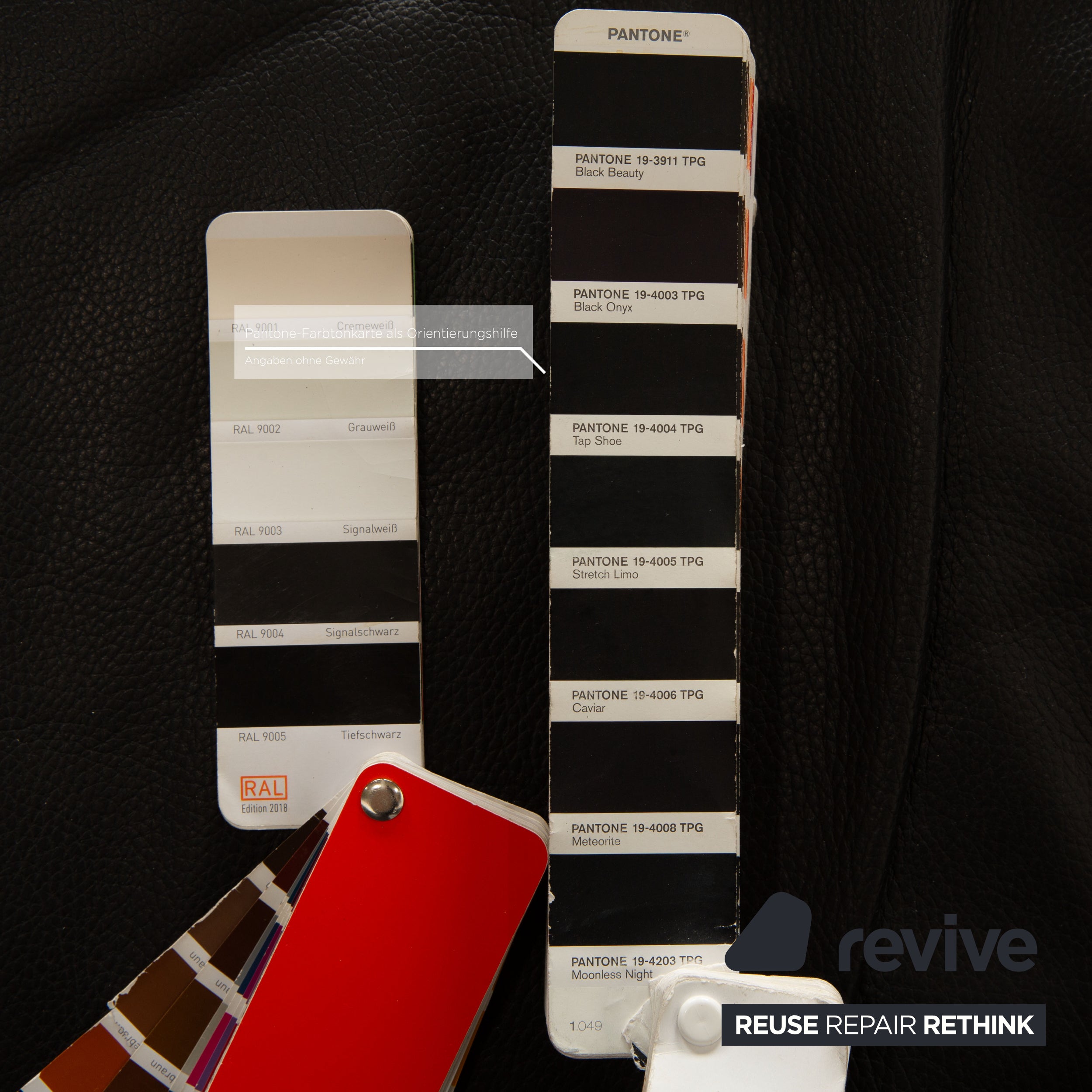 Canapé deux places en cuir noir Rolf Benz 4000