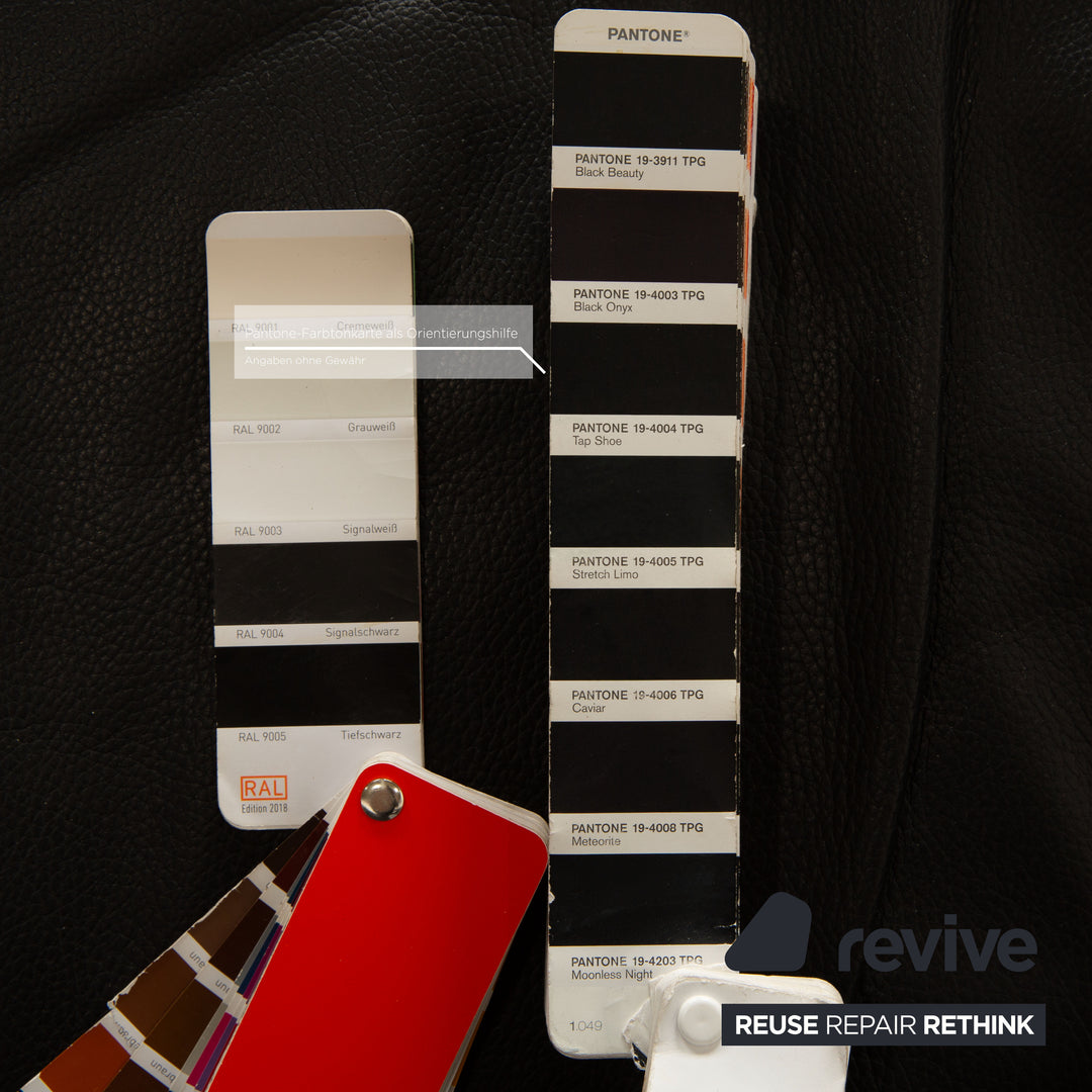 Rolf Benz 4000 Leder Zweisitzer Schwarz Sofa Couch