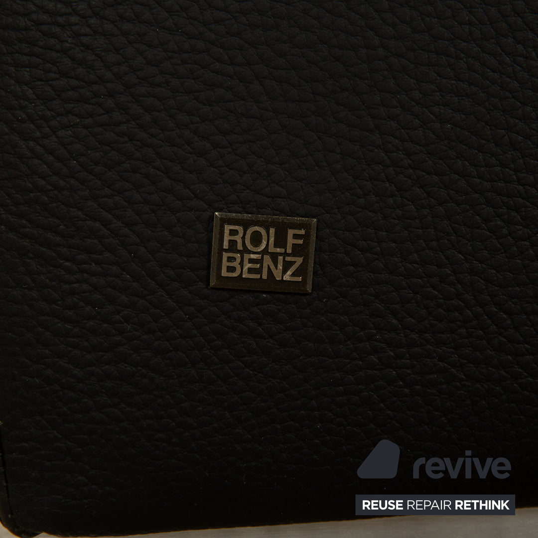 Rolf Benz 4000 Leder Zweisitzer Schwarz Sofa Couch