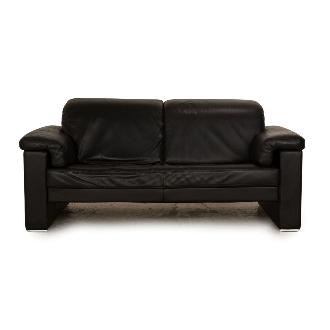 Rolf Benz 4000 Leder Zweisitzer Schwarz Sofa Couch